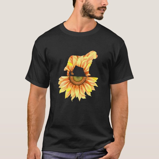 Saint Bernard Sunflower T-Shirt (Vorderseite)
