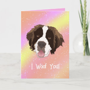 Saint Bernard Valentinstag Dankeskarte