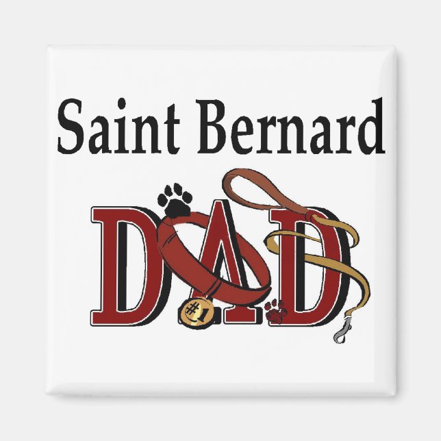 Saint Bernard Vater Geschenke Magnet (Vorne)