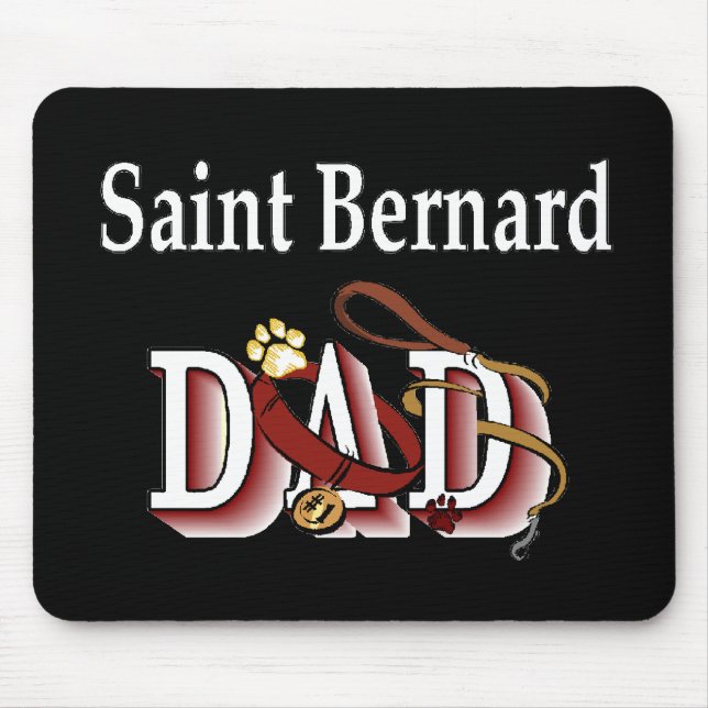 Saint Bernard Vater Geschenke Mousepad (Vorne)