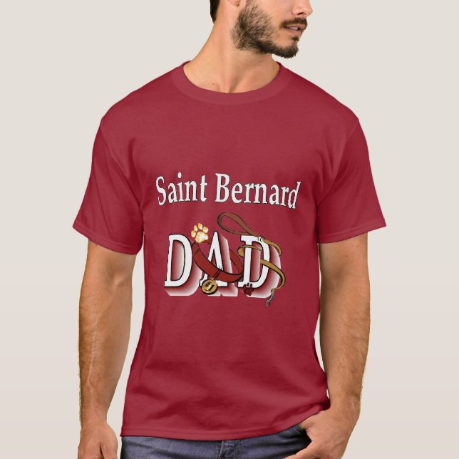 Saint Bernard Vater Geschenke T-Shirt (Vorderseite)