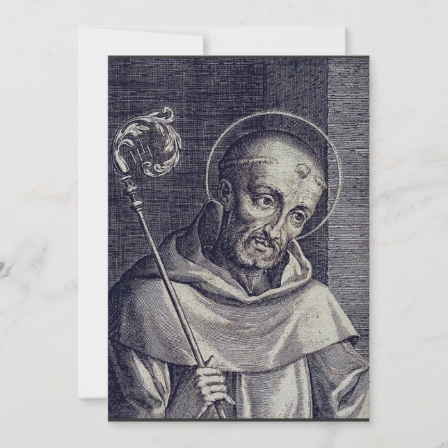 Saint Bernard von Clairvaux Feiertagskarte (Vorderseite)