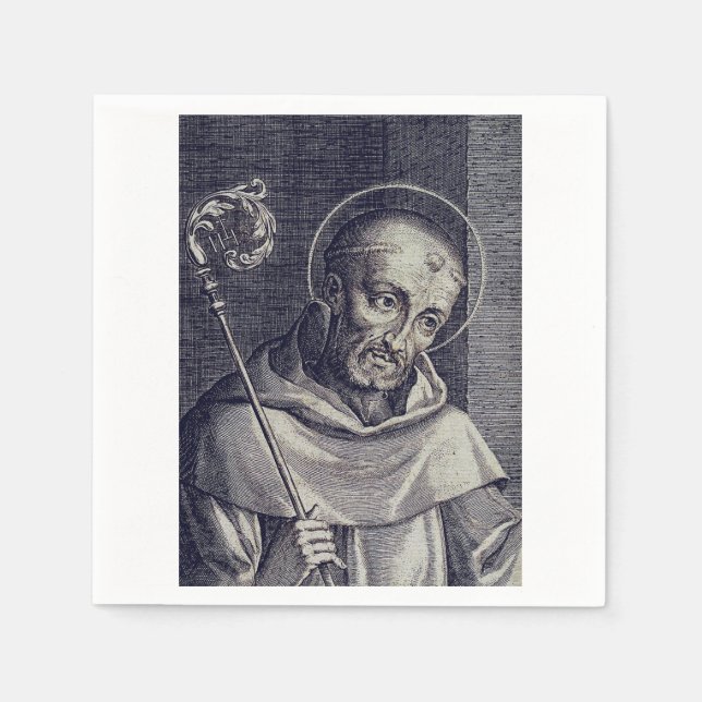 Saint Bernard von Clairvaux Serviette (Vorderseite)