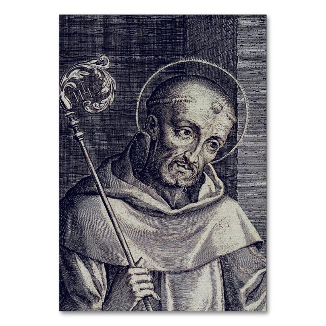 Saint Bernard von Clairvaux Tischnummer (Vorderseite)