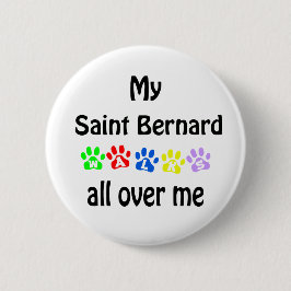 Saint Bernard Walks Design Button