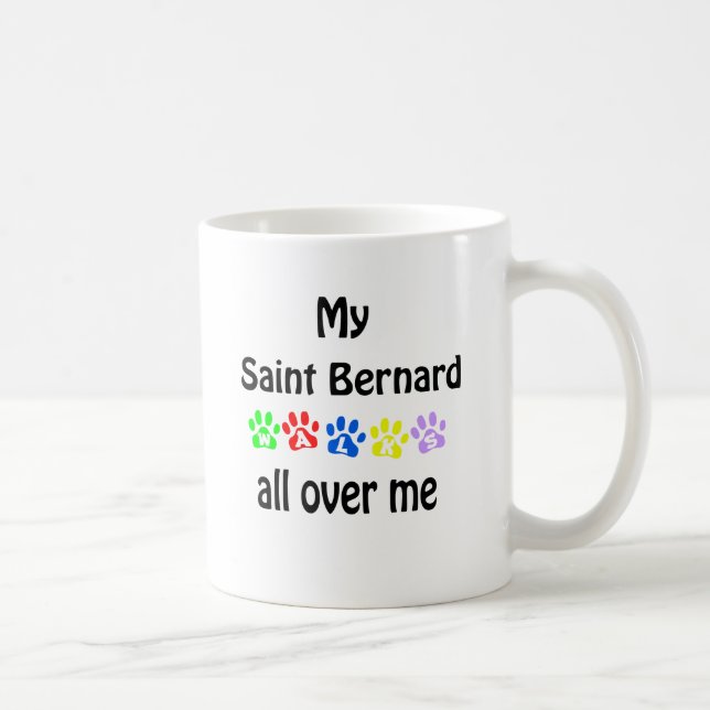 Saint Bernard Walks Design Tasse (Rechts)