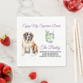 Saint Bernard Wedding Signature Drink Serviette