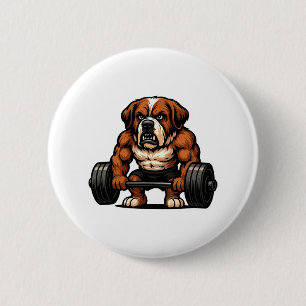 Saint Bernard Weightlift Bodybuilder Workout Gy Button