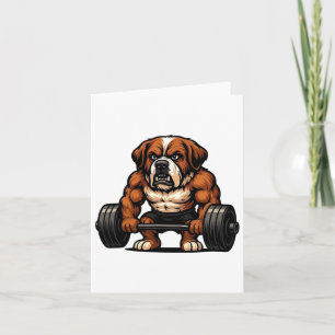 Saint Bernard Weightlift Bodybuilder Workout Gy Karte