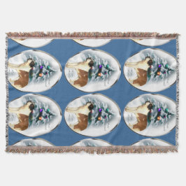 Saint Bernard Weihnachten Decke