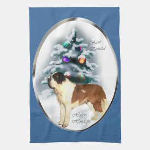 Saint Bernard Weihnachten Handtuch