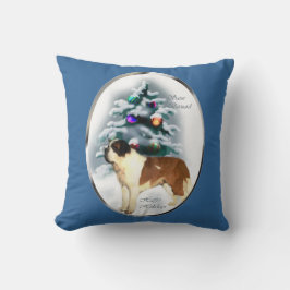 Saint Bernard Weihnachten Kissen