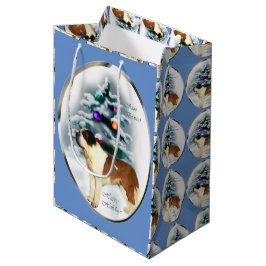 Saint Bernard Weihnachten Mittlere Geschenktüte