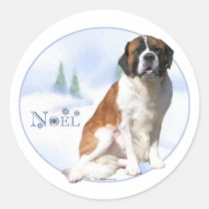 Saint Bernard Weihnachten Sticker