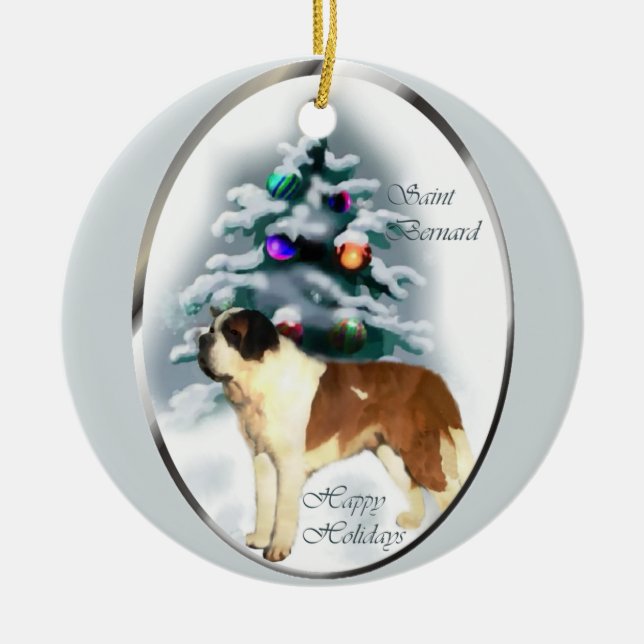 Saint Bernard Weihnachtsbaum Ornamente (Vorne)