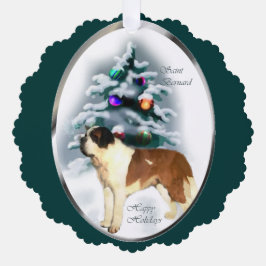 Saint Bernard Weihnachtsgeschenke Ornament Karte