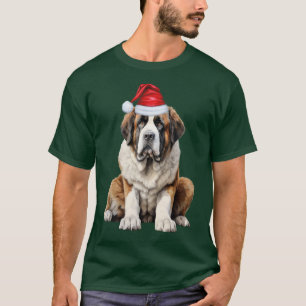 Saint Bernard Weihnachtsmann Hunde Liebhaber Lusti T-Shirt