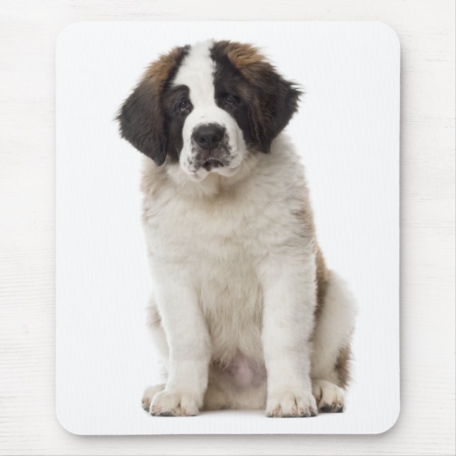 Saint Bernard Welpe Hund Liebe St. Bernard Mousepad (Vorne)