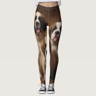 Saint Bernard Welppy Herbst Kürbis Leggings