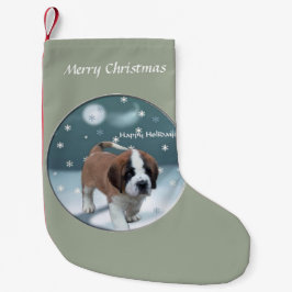 Saint Bernard Welppy Weihnachten Kleiner Weihnachtsstrumpf