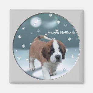 Saint Bernard Welppy Weihnachtsgeschenke Magnet