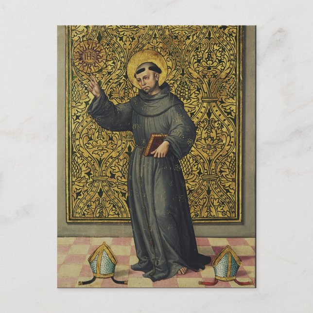Saint Bernardino von Siena Postkarte (Vorderseite)