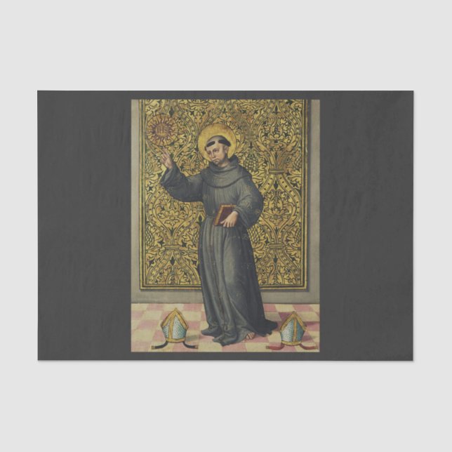 Saint Bernardino von Siena Seidenpapier (Vorderseite)