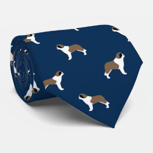 Saint Bernards Pattern Blau   Hunde Lover Krawatte