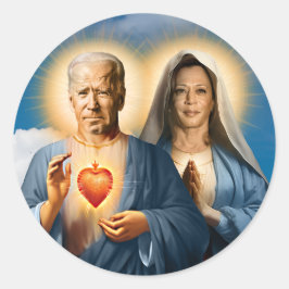 Saint Biden Harris Gebet Candle Runder Aufkleber