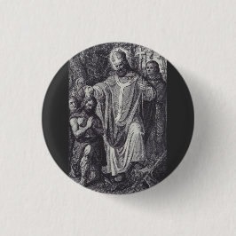 Saint Boniface Englischer Benediktinermönch Button