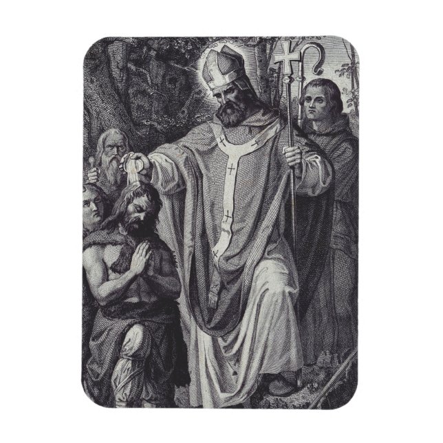 Saint Boniface Englischer Benediktinermönch Magnet (Vertikal)