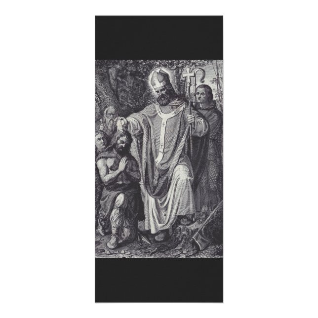 Saint Boniface Englischer Benediktinermönch Werbekarte (Vorne)