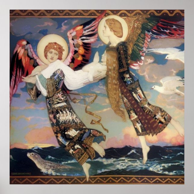 "Saint Bride" Angel Art von John Duncan Poster (Vorne)