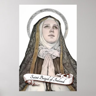 Saint Brigid von Irland Poster
