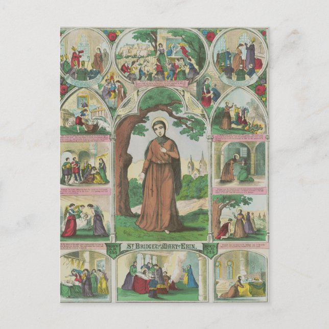 Saint Brigid von Irland Postkarte (Vorderseite)