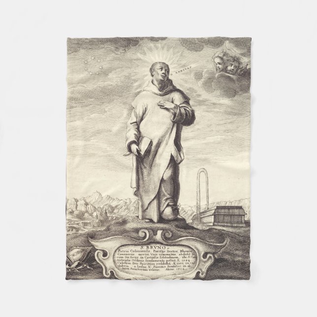 Saint Bruno von Köln Fleecedecke (Vorderseite)