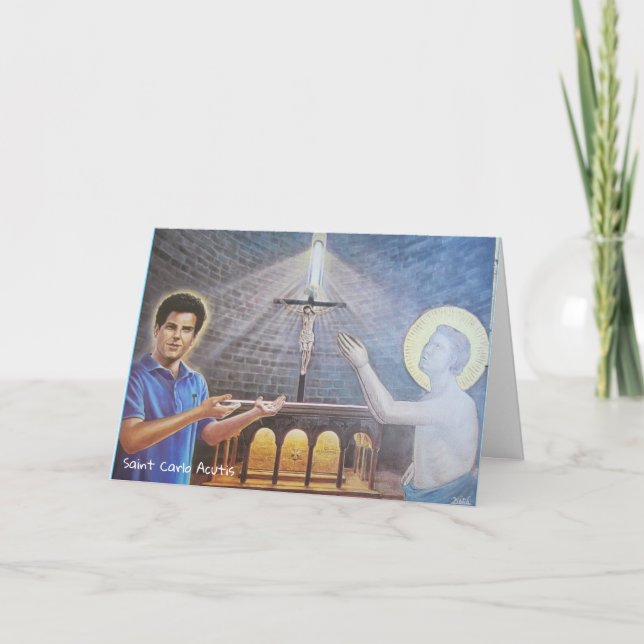 Saint Carlo Acutis Card Karte (Vorderseite)