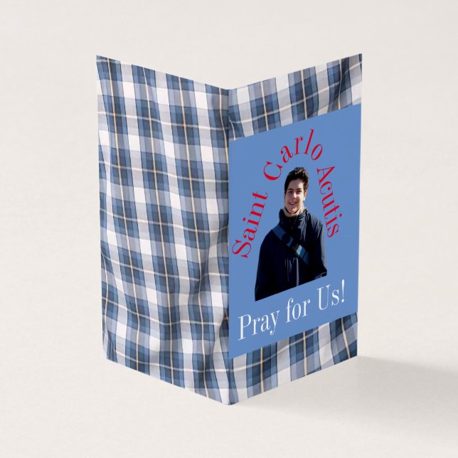 Saint Carlo Acutis Prayer Card (Vorderseite)