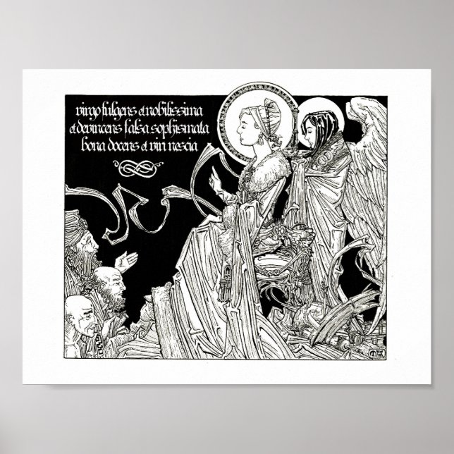 Saint Catherine Disputing die 50 Philosophen Poster (Vorne)