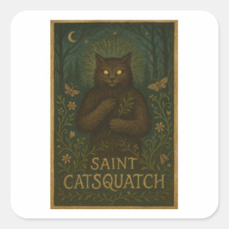 Saint Catsquatch Aufkleber WV Wald Kryptid 