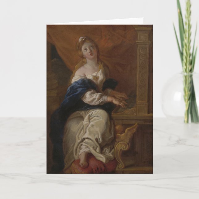 Saint Cecilia | c.1700 (Öl auf Papier) Karte (Vorderseite)