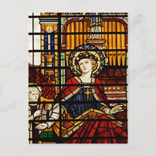 Saint Cecilia Festglas Postkarte (Vorderseite)