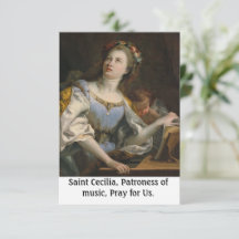 Saint Cecilia individuell anpassbare Holkarte
