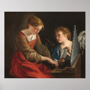 Saint Cecilia - Orazio Gentileschi Falknerei - Fal Poster