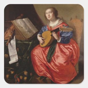 Saint Cecilia Quadratischer Aufkleber