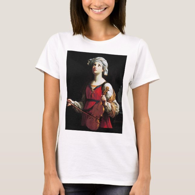Saint Cecilia (St. Cecilia), Guido Reni T-Shirt (Vorderseite)