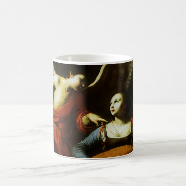 Saint Cecilia und Angel von Carlo Saraceni Kaffeetasse (Mittel)