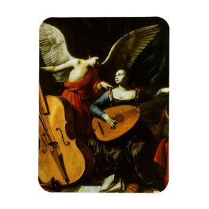 Saint Cecilia und Angel von Carlo Saraceni Magnet