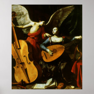 Saint Cecilia und Angel von Carlo Saraceni Poster