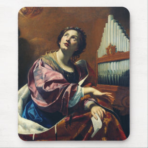 Saint Cecilia von Simon Vouet Mousepad